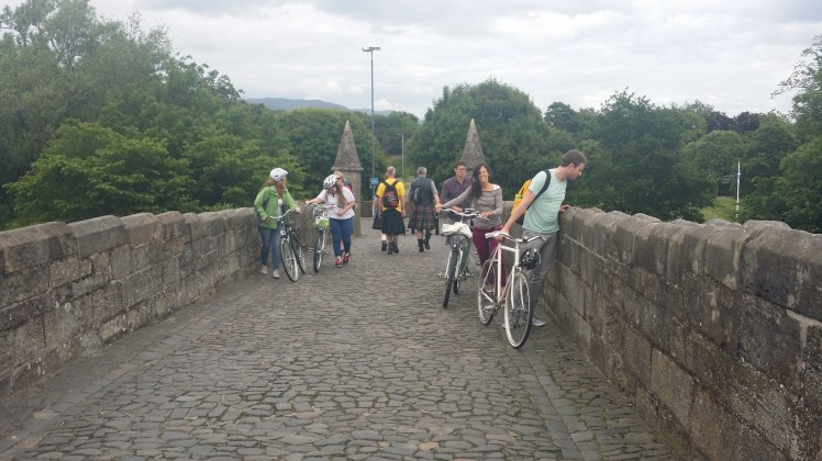 There are always kilts about during summer in Scotland.